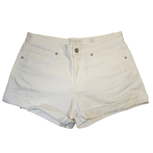 Lucky Brand Pants - Women's White Denim Shorts